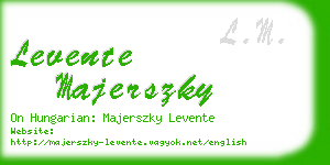 levente majerszky business card